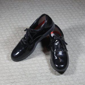 Dinkles Sz Mens 12 Formal Marching Band Shoes High Patent Finish Lace up Shoes